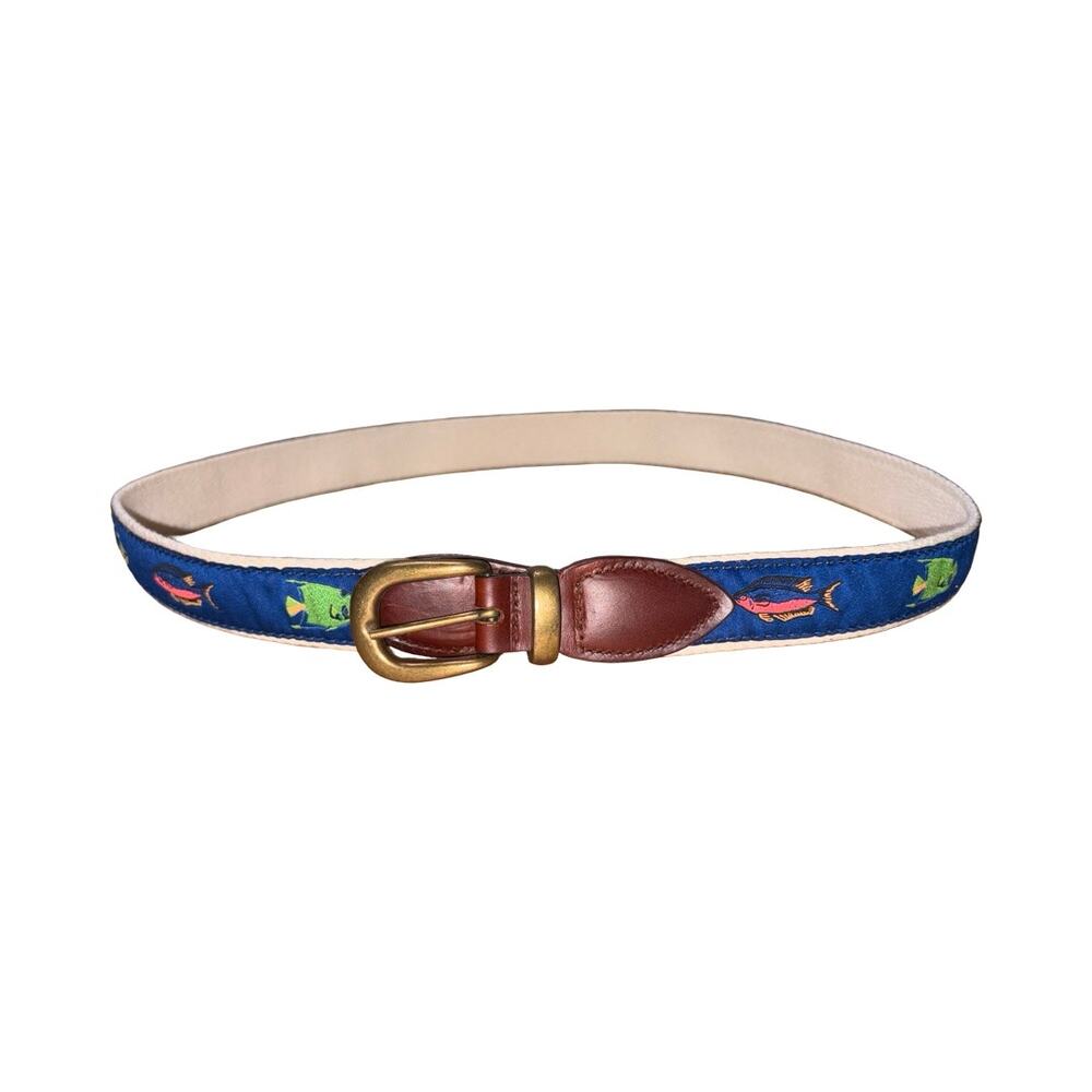 YRI Fishes Blue Cream Belt     Size: 40